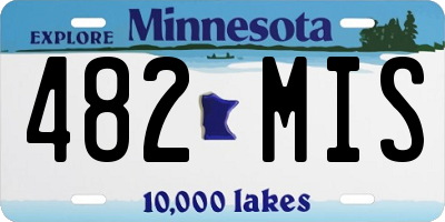 MN license plate 482MIS