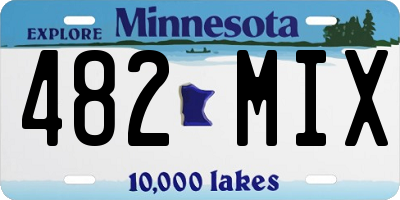 MN license plate 482MIX