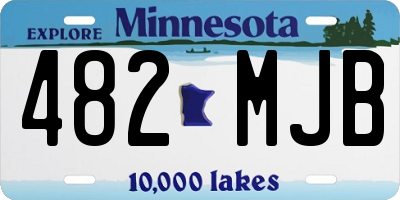 MN license plate 482MJB