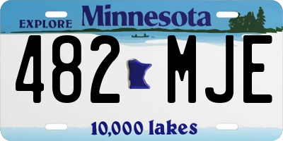 MN license plate 482MJE