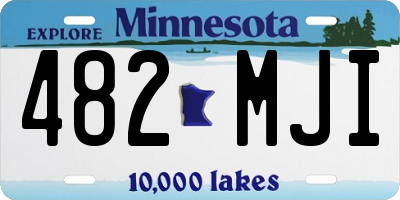 MN license plate 482MJI