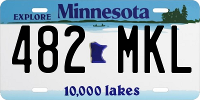 MN license plate 482MKL