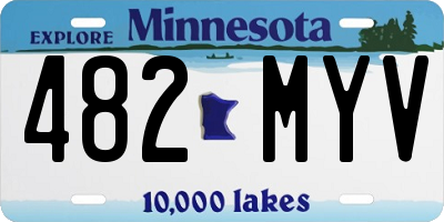 MN license plate 482MYV