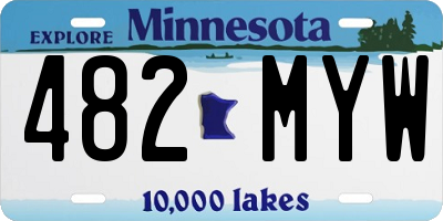 MN license plate 482MYW