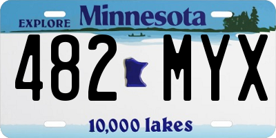 MN license plate 482MYX