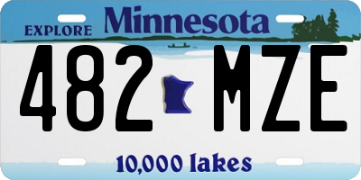MN license plate 482MZE