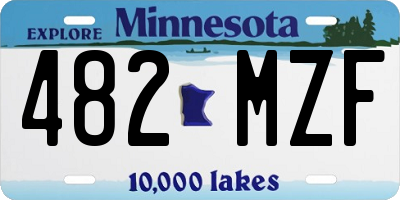 MN license plate 482MZF