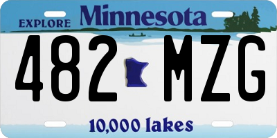 MN license plate 482MZG