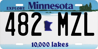 MN license plate 482MZL