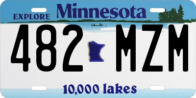 MN license plate 482MZM