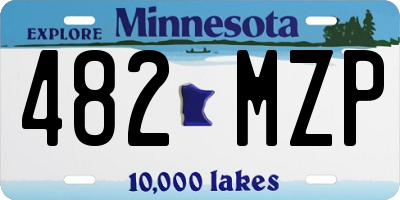 MN license plate 482MZP