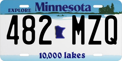 MN license plate 482MZQ