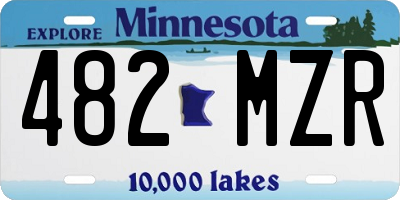MN license plate 482MZR