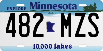 MN license plate 482MZS