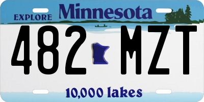 MN license plate 482MZT