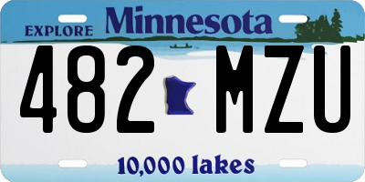 MN license plate 482MZU