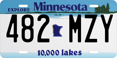 MN license plate 482MZY