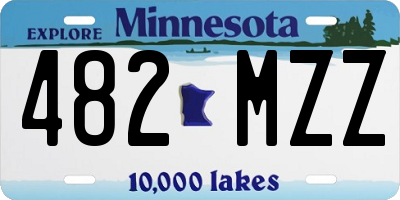 MN license plate 482MZZ