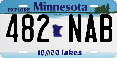 MN license plate 482NAB