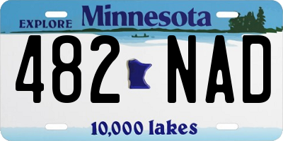 MN license plate 482NAD