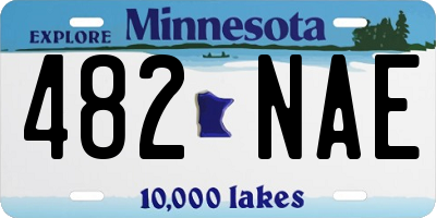 MN license plate 482NAE