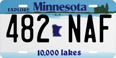 MN license plate 482NAF