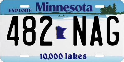 MN license plate 482NAG