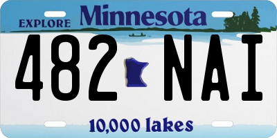 MN license plate 482NAI