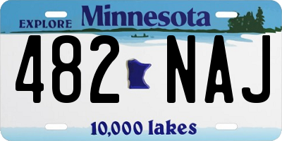 MN license plate 482NAJ