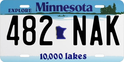 MN license plate 482NAK