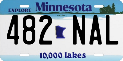 MN license plate 482NAL