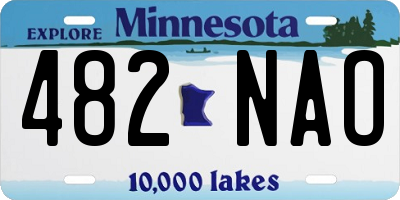MN license plate 482NAO