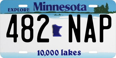 MN license plate 482NAP