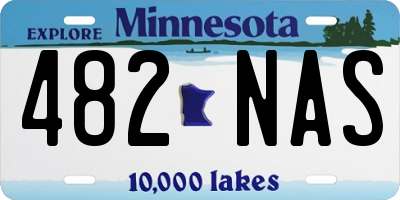 MN license plate 482NAS
