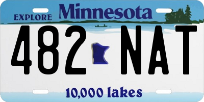 MN license plate 482NAT