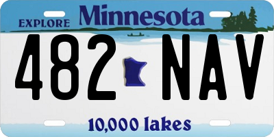 MN license plate 482NAV
