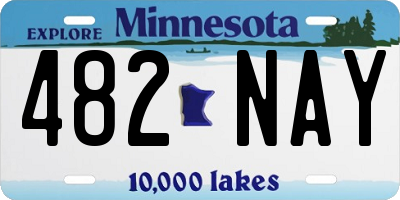 MN license plate 482NAY