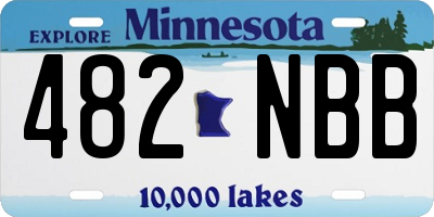 MN license plate 482NBB