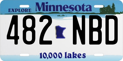MN license plate 482NBD
