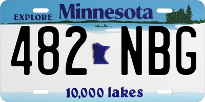 MN license plate 482NBG