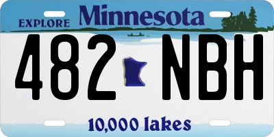 MN license plate 482NBH