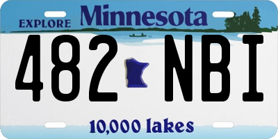 MN license plate 482NBI