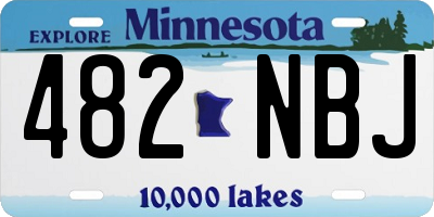 MN license plate 482NBJ