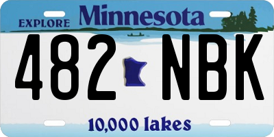 MN license plate 482NBK