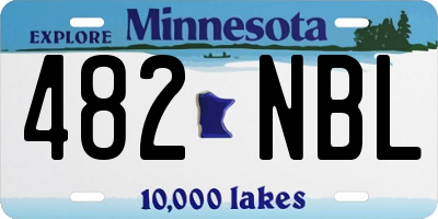 MN license plate 482NBL