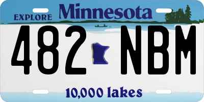 MN license plate 482NBM