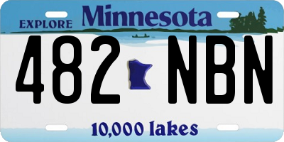 MN license plate 482NBN