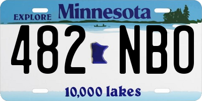 MN license plate 482NBO