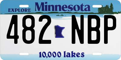 MN license plate 482NBP