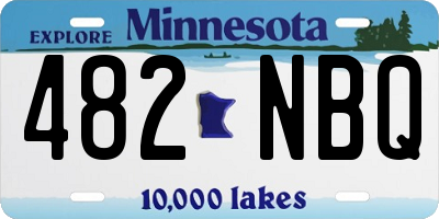 MN license plate 482NBQ